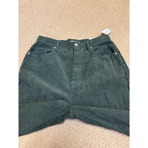 NEW Pacsun Corduroy High-Rise Bootcut Flare-Ankle Green Button Fly Denim Jeans - Picture 5 of 11